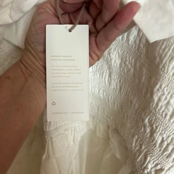Cleobella NWT Elegant White Ruffled Dress - Picture 5 of 8